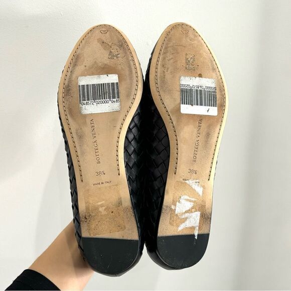 Bottega Veneta $670 Napa Intrecciato Ballet Flats in black - Picture 9 of 11